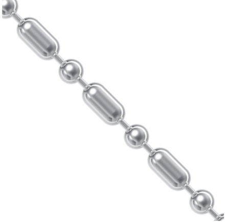 Цепь “Шарик-бочка без алмазной грани”