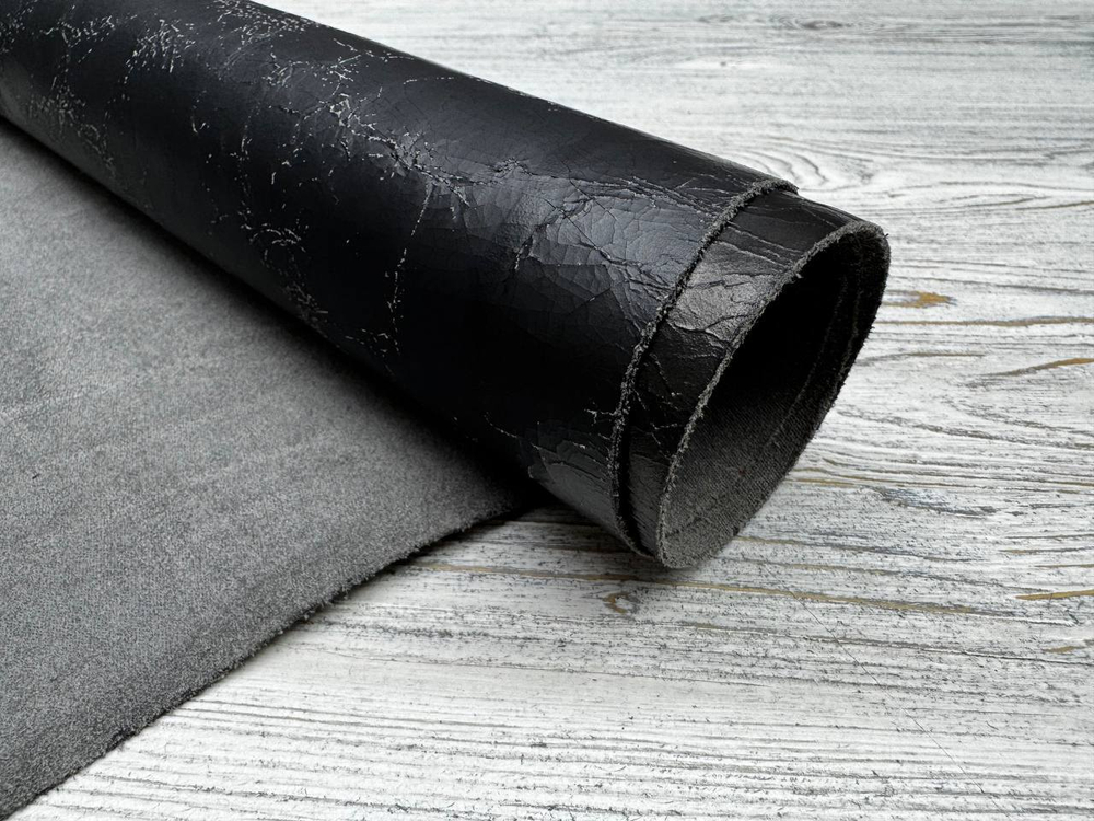 Ottiva Extra Crash Nero (1,3-1,5 мм), цв. Черный, натуральная кожа