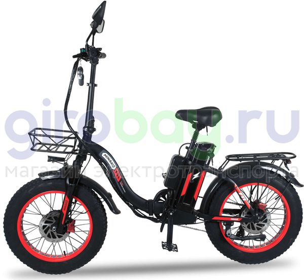 Электровелосипед Minako F11 Pro Dual 48V/20Ah (полный привод) 2025 года - Красный обод фото №2