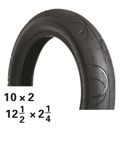 Покрышка 10 x 2.0 (54-152) 09-500246 ВЕЛОСИПЕДНАЯ (до 2,5 Bar) слик черная HOTA SALE