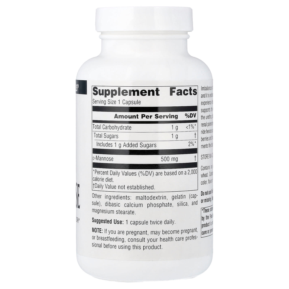 Source Naturals, D-манноза, 500 мг, 120 капсул