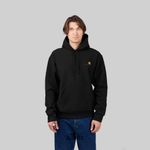  Толстовка мужская Carhartt WIP Hooded American Script артикул:I028279_black - купить в магазине Дайс