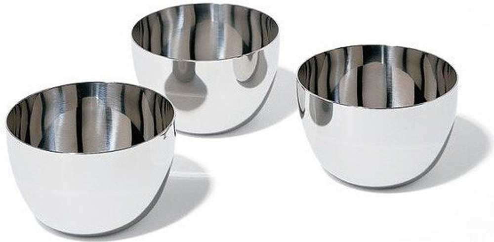 Набор салатников Alessi Mami, 3 предмета, нержавеющая сталь, 8,5 см