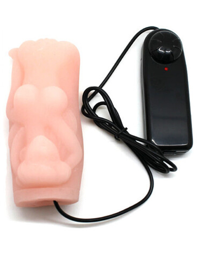 Мастурбатор-девственница ультраскин с вибрацией Quake Hole (Цвет: телесный)