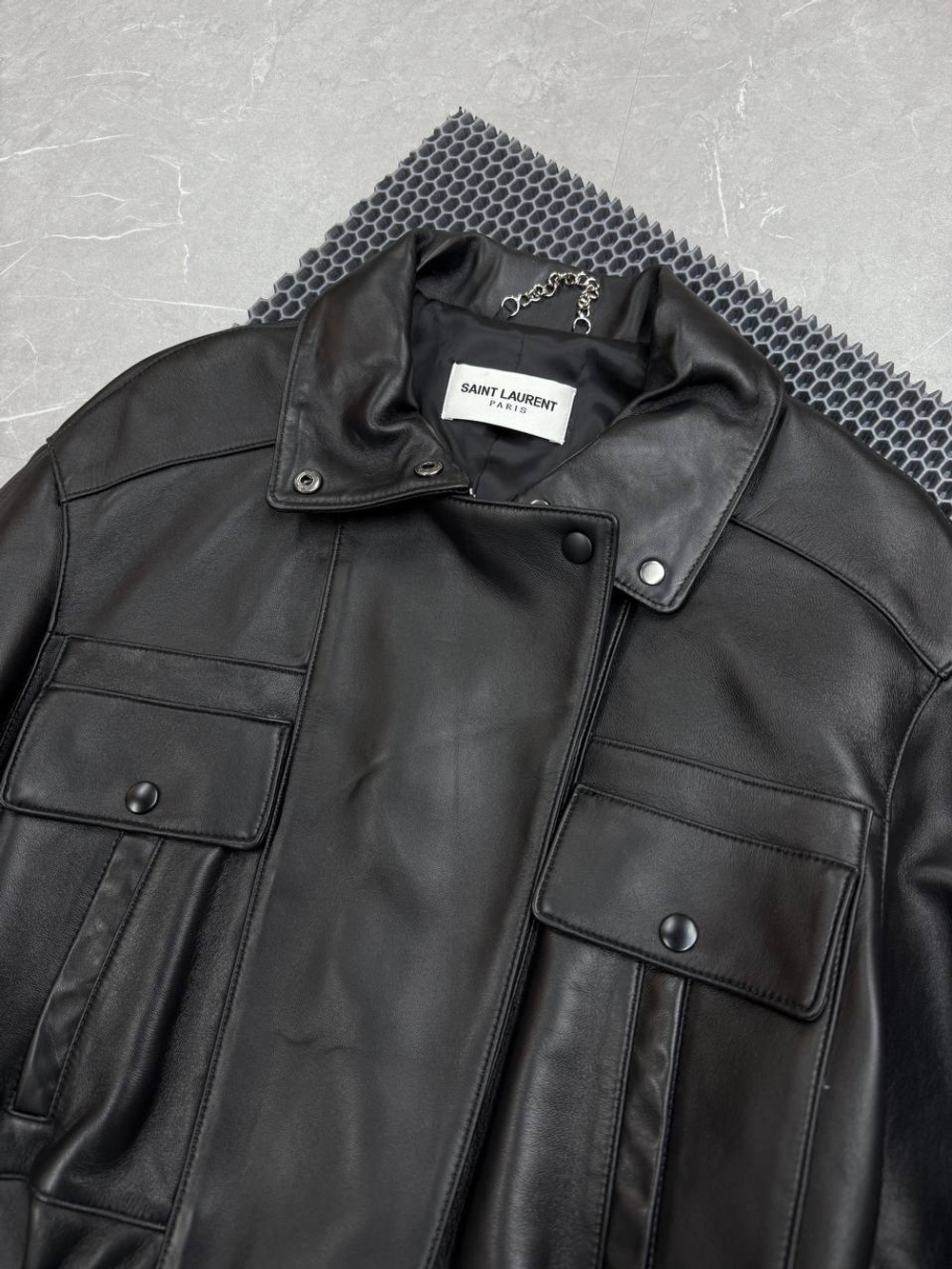 Кожаная куртка Saint Laurent