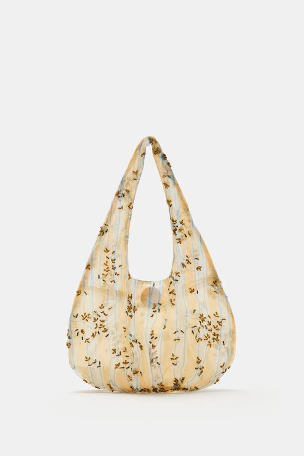 ZARA СУМКА С ЦВЕТОЧНЫМ ПРИНТОМ, ЖЕЛТЫЙ