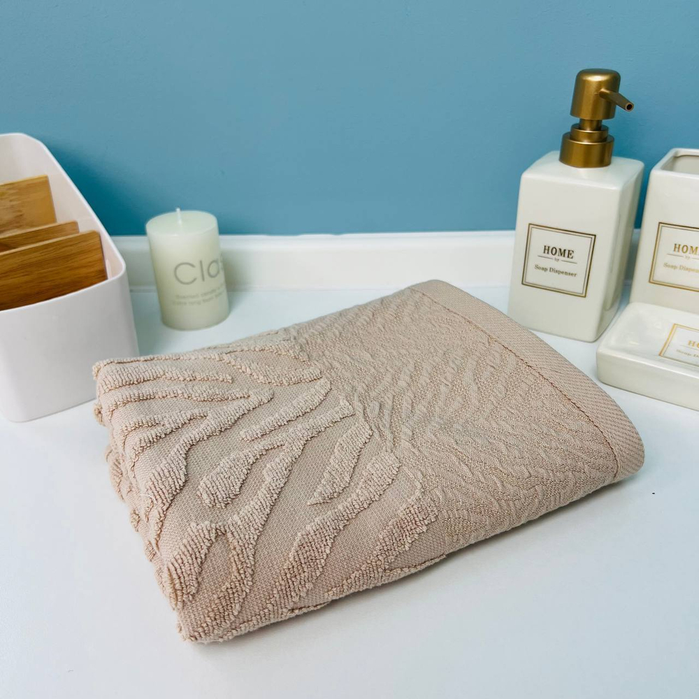 Полотенце махровое 50*90см «Florence» цвет кофейная орхидея 04-149, плотность 450 гр/м2