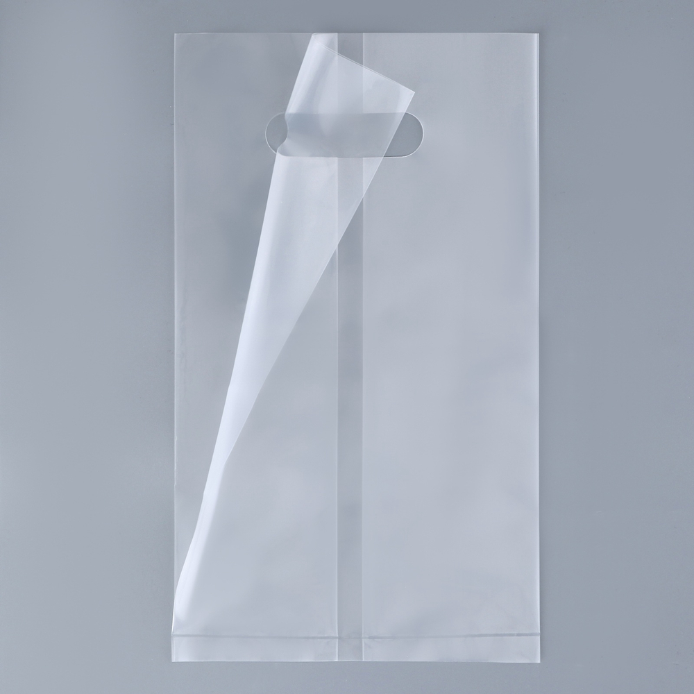 Пакет квадртаный полиэтиленовый с вырубной ручкой, прозрачный, 30х43+28см ± 5% 60 мкм 10638993