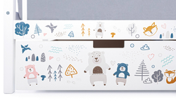 Детская кровать тахта Бельмарко Svogen белый мишки