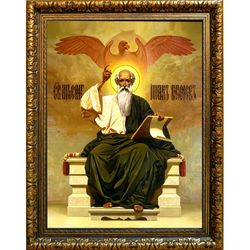 Иоанн Богослов Святой апостол и евангелист. Икона на холсте.