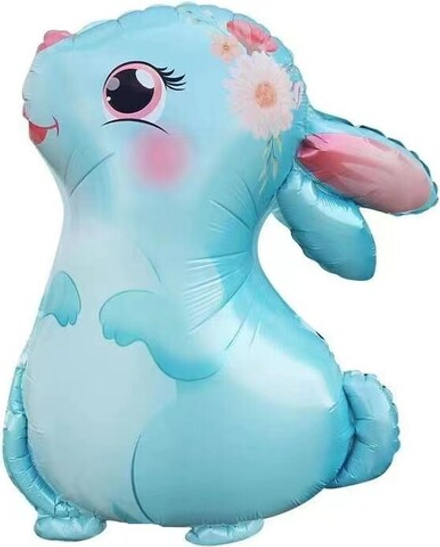 К Фигура Милый зайка Голубой (30''/76 см)