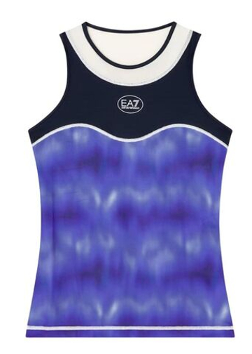 Женский топ теннисный EA7 Tennis Pro Freestyle - blue