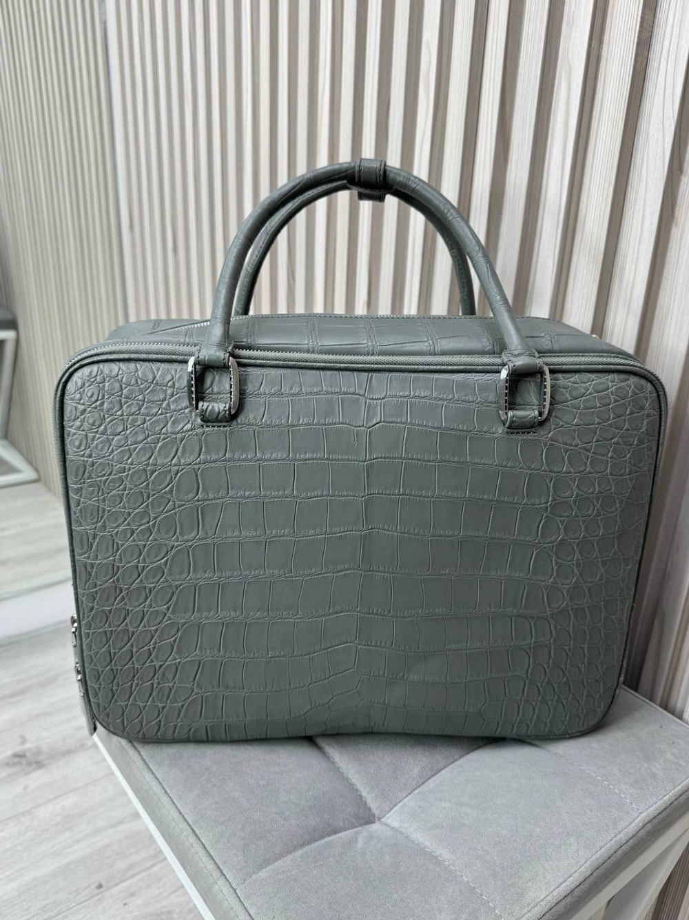 Портфель Stefano Ricci из кожи крокодила
