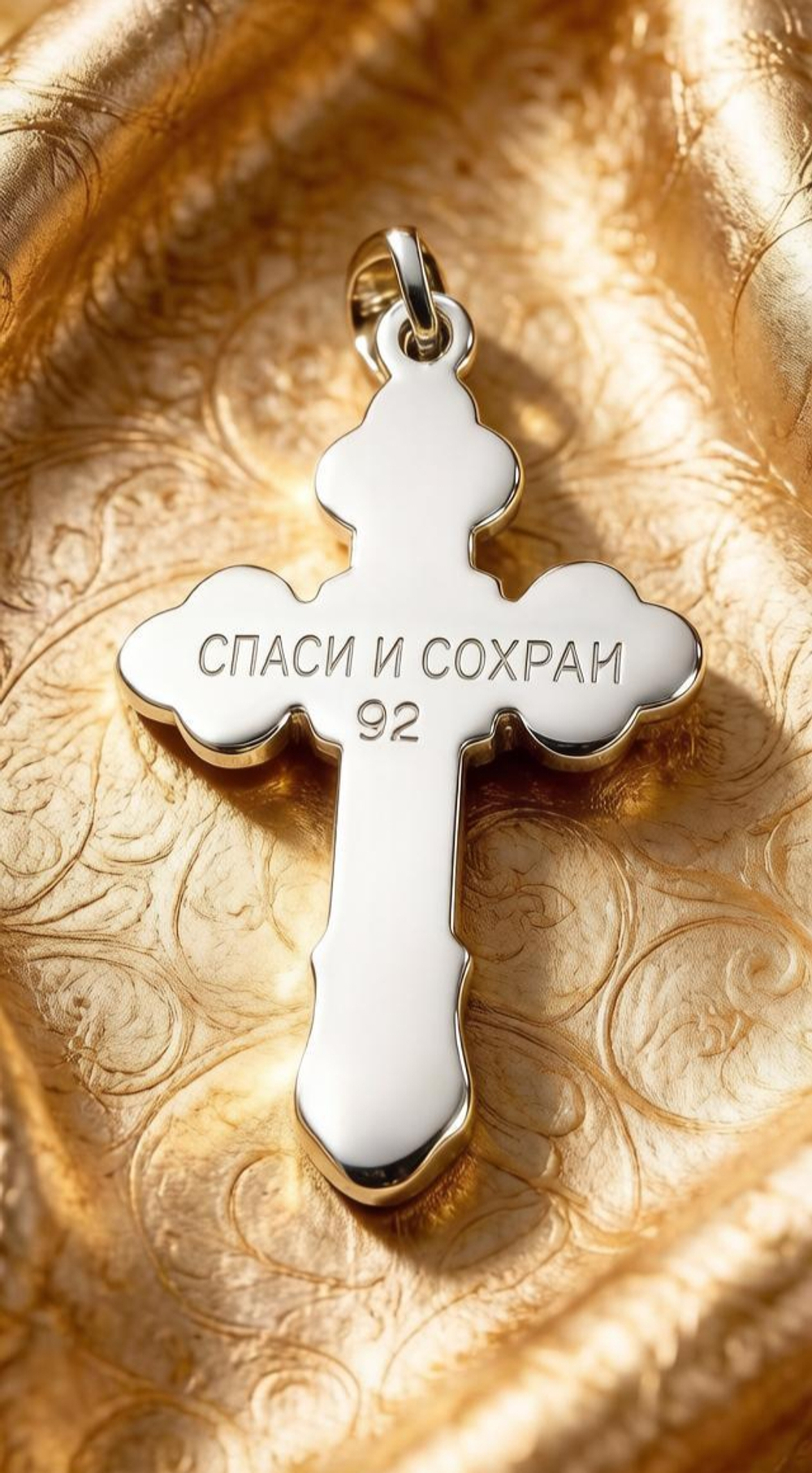 Ювелирный крест из серебра 925 пробы