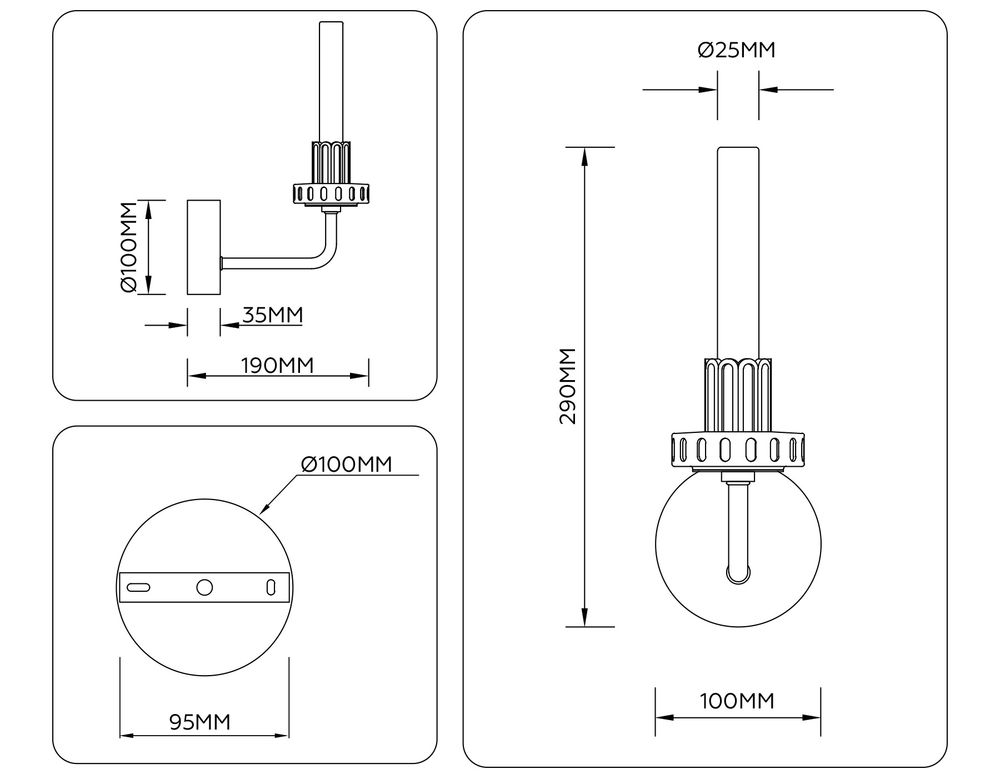 Ambrella Настенный светодиодный светильник Ceramo Modern LH53128