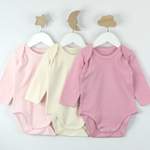 Набор боди длинный рукав без кнопки (3шт), р.р. 80, для девочки, цв в ассорт, (Аmoteks)