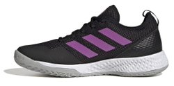 Женские Кроссовки теннисные Adidas Court Flash W - core black/semi pulse lilac/grey two