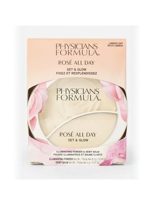 PHYSICIANS FORMULA Хайлайтер 2в1 Rose All Day Set&Glow, тон: Лучезарный, 1х8,3г 1х2г