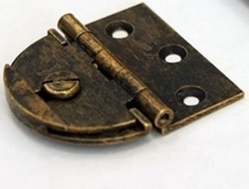 Петля карточная, регулир. 40х40мм, латунь пат.,винт, 48022.04000.03