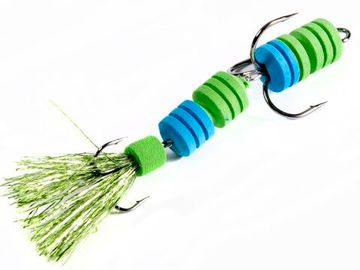 Приманка джиг. LJ PENNON BARBELLWORM зел./син. в блистере