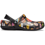 Сабо для поваров Crocs Work Bistro Graphic Clog Black / Multi Donuts