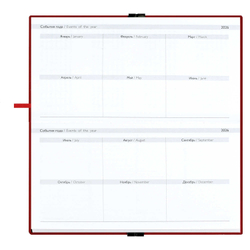 Еженедельник датированный 2026 ESCALADA, 175х95 мм, 64 л., арт. 70394/ 40 ТИВОЛИ ГЛОСС КРАСНЫЙ (кожзам: мягкий переплёт, материал обложки: искусственная кожа "Тиволи глосс"; декор: блинтовое тиснение; способ крепления блока: ниткошвейный; вн. блок: 6