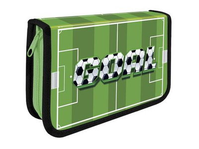 Пенал 1секц. большой с откид. планкой печать на ткани 130/200 (25) "GOAL" (Пчёлка)