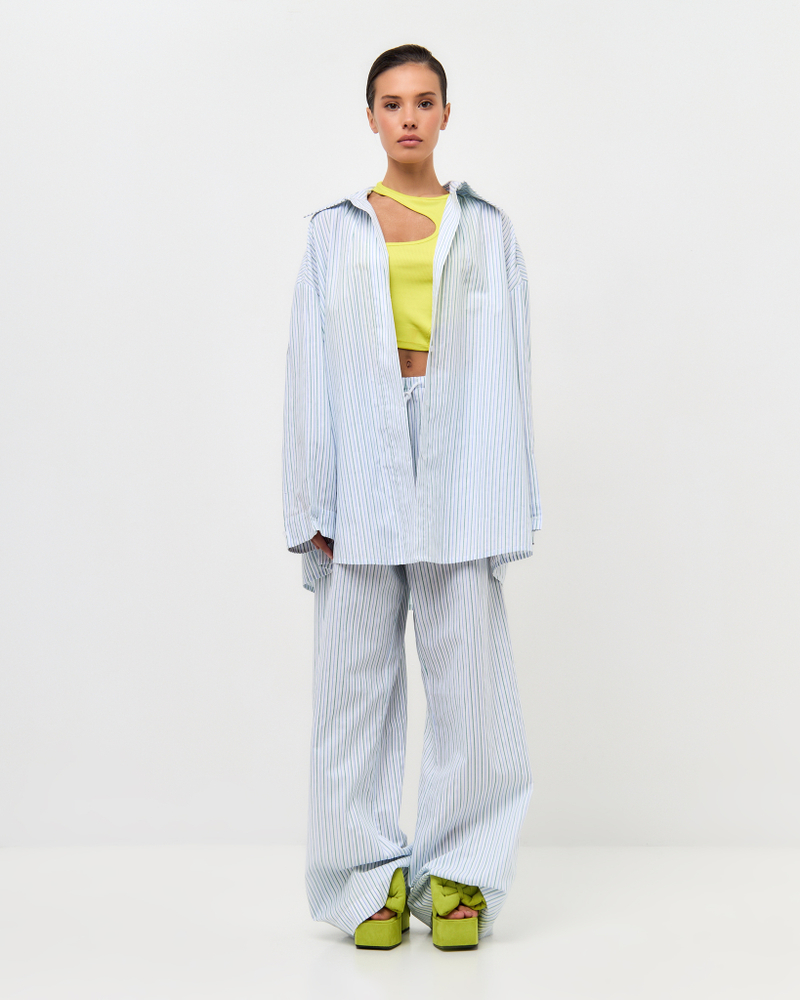 Рубашка в пижамном стиле LONG