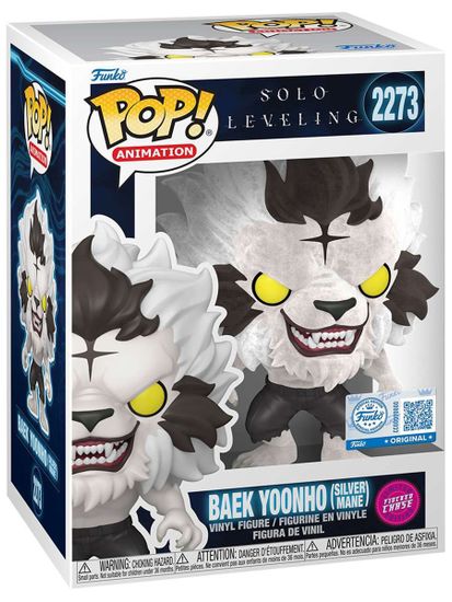 Фигурка Funko POP! Animation Solo Leveling Baek Yoonho (Silvermane) w/(FL) Chase (Exc) (2273) 92002 / Фигурка Фанко ПОП! по мотивам аниме "Поднятие уровня в одиночку", Пэк Юнхо (ЧЕЙЗ)