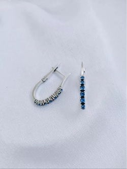 "Зероцита" серьги в серебряном покрытии из коллекции "Consta