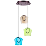 796139 Люстра CARAMELLO LED 3х6W 330LM КОФЕЙНЫЙ/МУЛЬТИКОЛОР 3000K