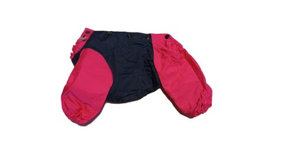 Комбинезон,  утепленный байкой 25 девочка (обхват груди 47 - 55) темно синий - розовый