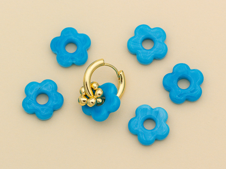 Подвеска-бусина "Цветок" 16мм, стекло