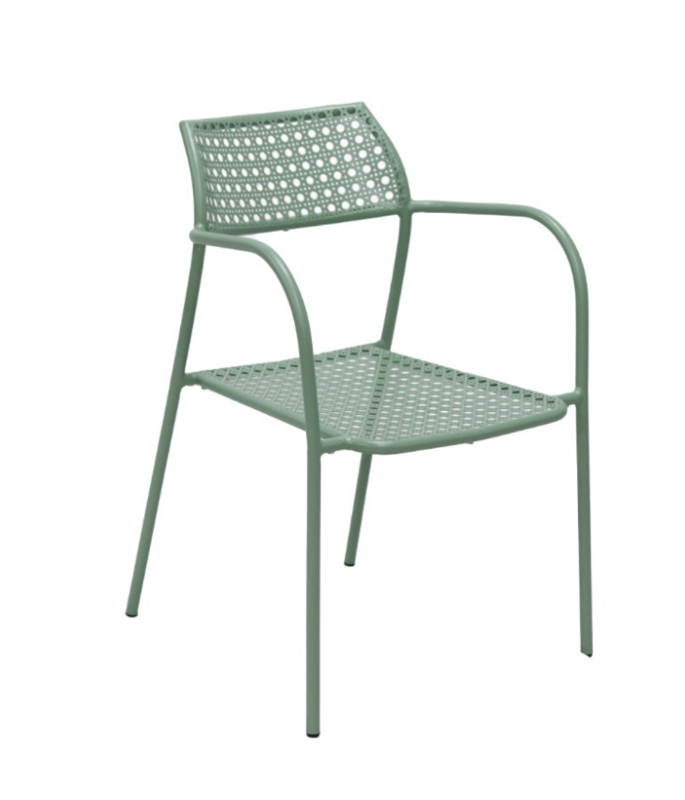 "Посейдон" стул стальной, цвет зеленый