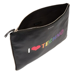 Balenciaga Leather Clutch Women"s Black