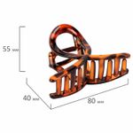 Краб для волос 8 см, глянцевый, черепаховый, MONTE VITA, 457008