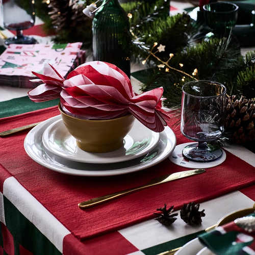 ВИНТЕРФИНТ VINTERFINT Салфетка под приборы 45х35 см, красная