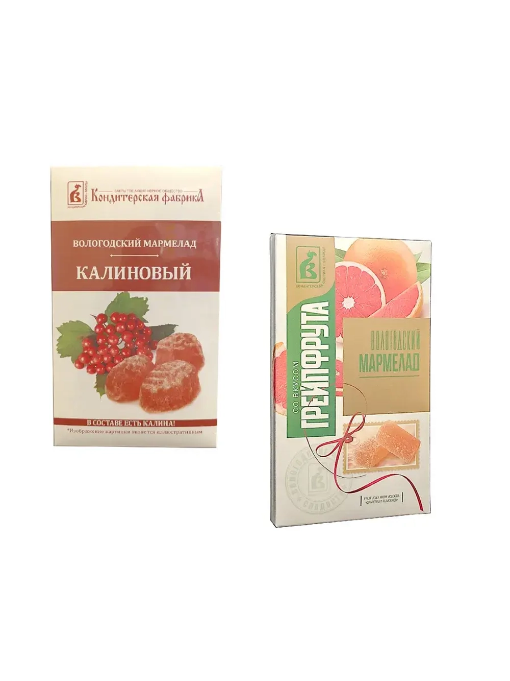 Мармеладный набор Калиновый + Грейпфрут - 2 шт