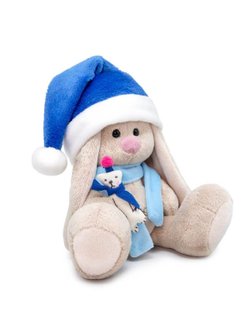 Мягкая игрушка Зайка Ми в синем колпачке 15 см