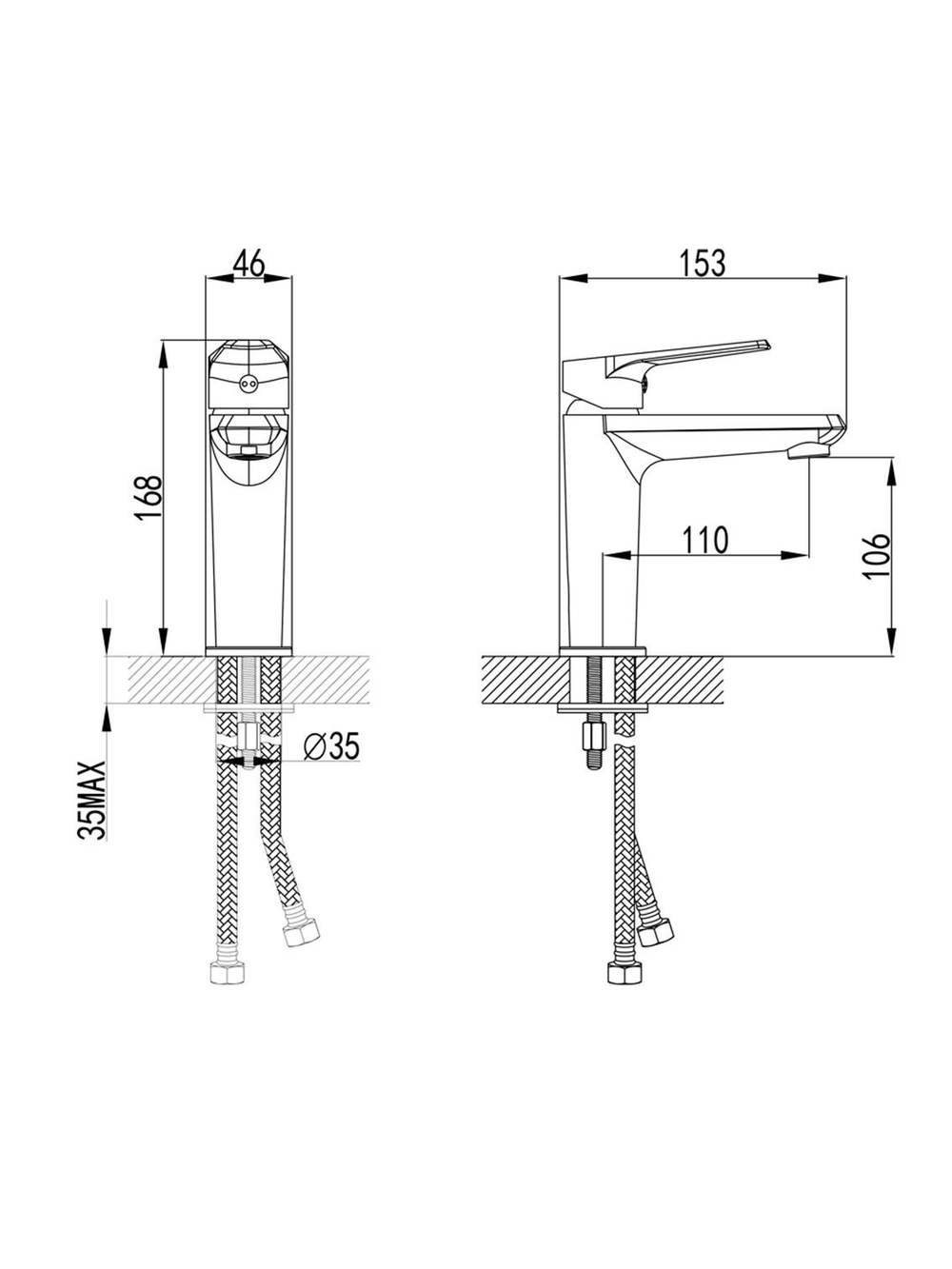 Смеситель для раковины CULTO ORIGIN WB01ORG