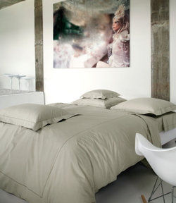 Постельное белье семейное Blanc des Vosges Marquise Chanvre Франция