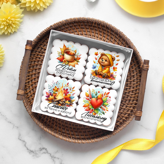 Набор пряников из 4 шт на День воспитателя