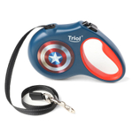 Поводок-рулетка для собак Marvel Капитан Америка S, 5м до 12кг, лента, Triol-Disney