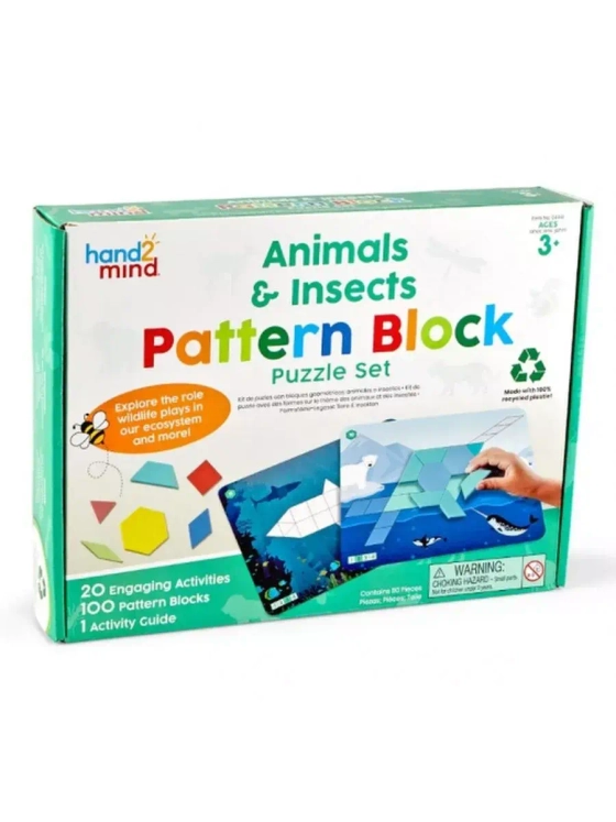 Геометрические блоки Животные и насекомые Hand2mind 94461