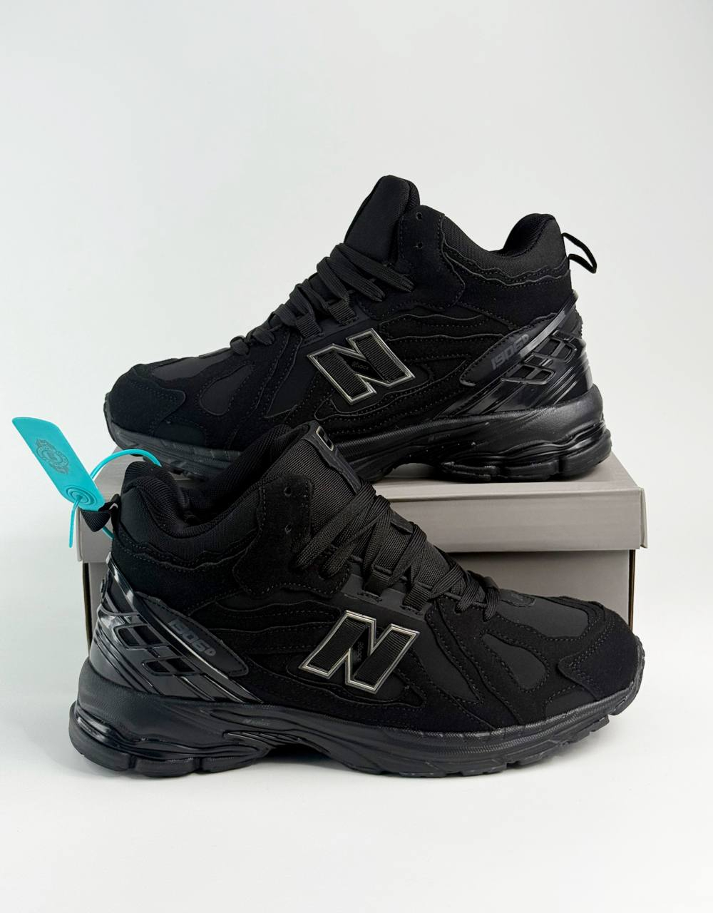 Кроссовки New Balance с мехом #B73 (черн.)