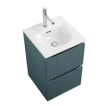 Тумба с раковиной подвесная BelBagno UNO-MINI-400-2C-SO-AO Голубой матовый, раковина белая BB-8099-3-40