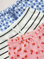 Шорты для девочки Next AH9-446, 3 шт., Розовый, Белый, Синий