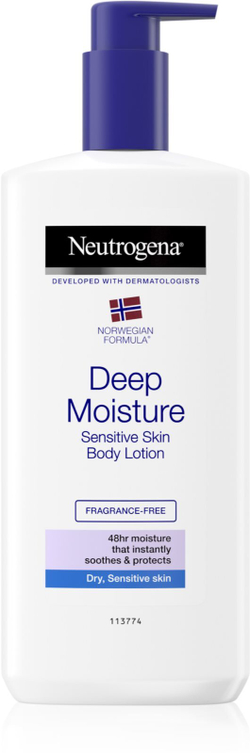 Neutrogena Norwegian Formula  Deep Moisture - глубоко увлажняющее молочко для тела для сухой и чувствительной кожи /   400  ml  / GTIN 3574660527452