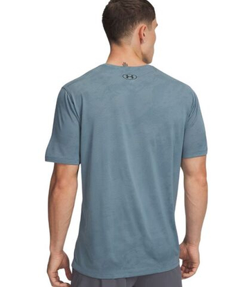 Мужская теннисная футболка Under Armour Tech Vent Jacquard Short Sleeve - jasper blue/black