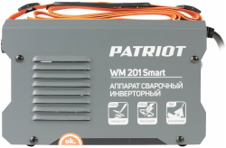 Аппарат сварочный PATRIOT WM 201 Smart /MMA /200 А/ 8,3 кВт/ ПВ 60%/ работа от 140 В